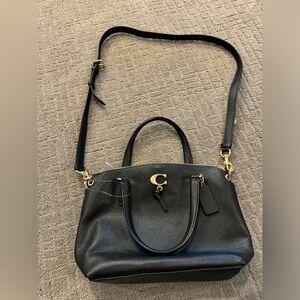 New Coach Remi Satchel With Signature Canvas Detail